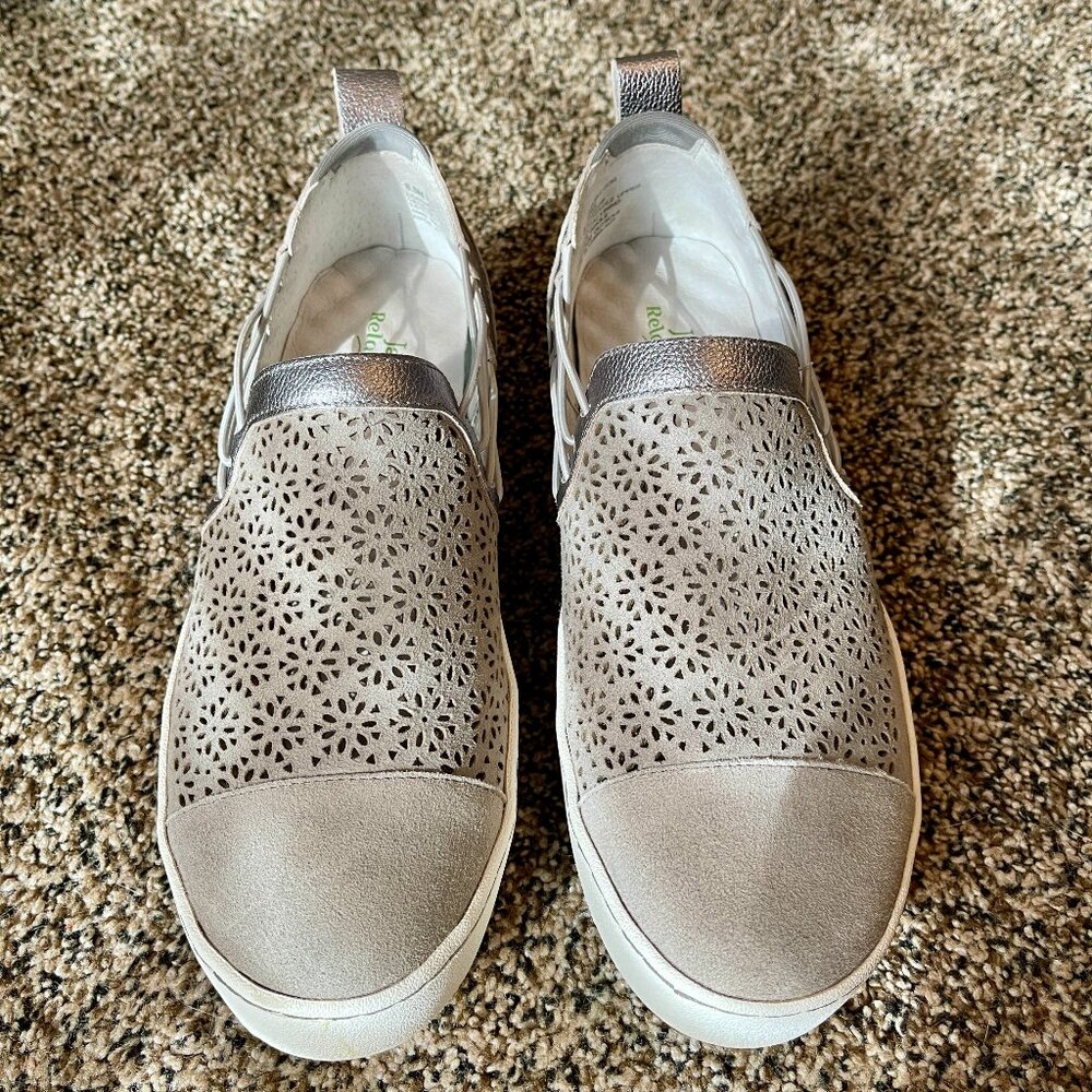 Jambu Erin Gray Suede Casual Step-In Sneaker Women's sz 8.5